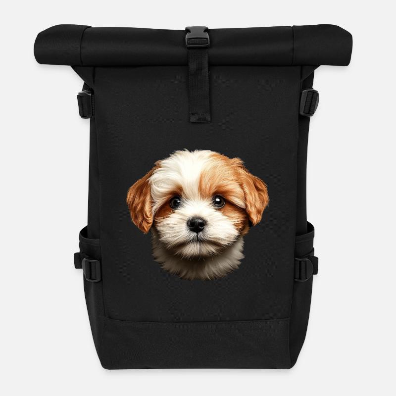 Lhasa Apso - Rolltop Rucksack - Schwarz