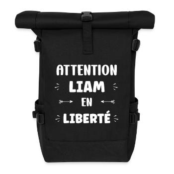 Liam - Sac à dos roll top - noir - Devant