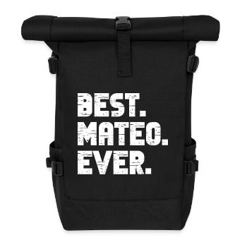 Best Mateo Ever Retro Gift Saying Birthday - Roll Top Backpack - black - Front
