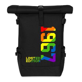 FIERTÉ DU 59E ANNIVERSAIRE QUEER ARC-EN-CIEL 1967 - Sac à dos roll top - noir - Devant