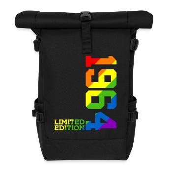 LGBTQ 1964 REGENBOGEN QUEER 62. GEBURTSTAG PRIDE - Rolltop Rucksack - Schwarz - Vorne