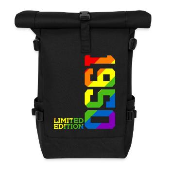 FIERTÉ DU 76E ANNIVERSAIRE QUEER ARC-EN-CIEL DES ANNÉES 1950 - Sac à dos roll top - noir - Devant
