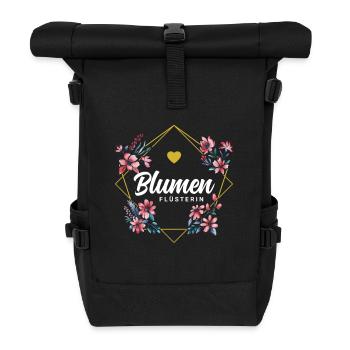 Bluen Flüsterin - Rolltop Rucksack - Schwarz - Vorne