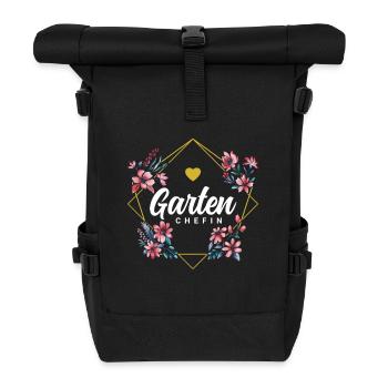 Garten Chefin - Rolltop Rucksack - Schwarz - Vorne