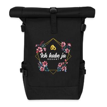Ich Habe Ja Gesagt - Rolltop Rucksack - Schwarz - Vorne