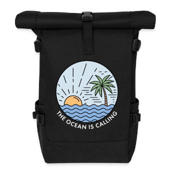 Der Ozean ruft - Rolltop Rucksack - Schwarz - Vorne