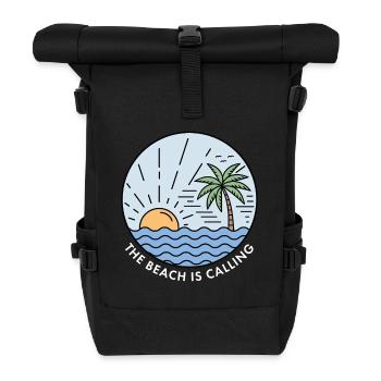 La plage vous appelle - Sac à dos roll top - noir - Devant