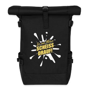 Sei eine Möwe scheiss drauf - Rolltop Rucksack - Schwarz - Vorne