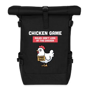 Hühner-Spiel - Rolltop Rucksack - Schwarz - Vorne