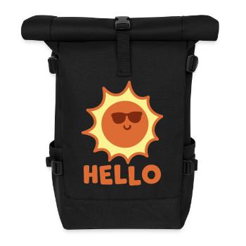 Hello Sun - Roll Top Backpack - black - Front