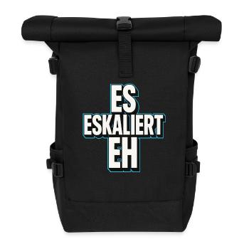 Party Urlaub Spruch Trinkspruch Es Eskaliert Eh - Rolltop Rucksack - Schwarz - Vorne