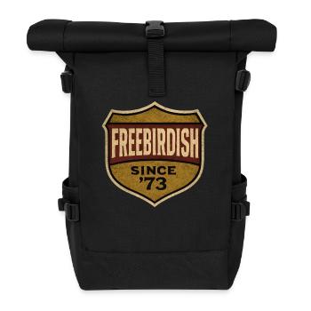 Rock Musik Geschenkidee Freebirdish Since '73 - Rolltop Rucksack - Schwarz - Vorne
