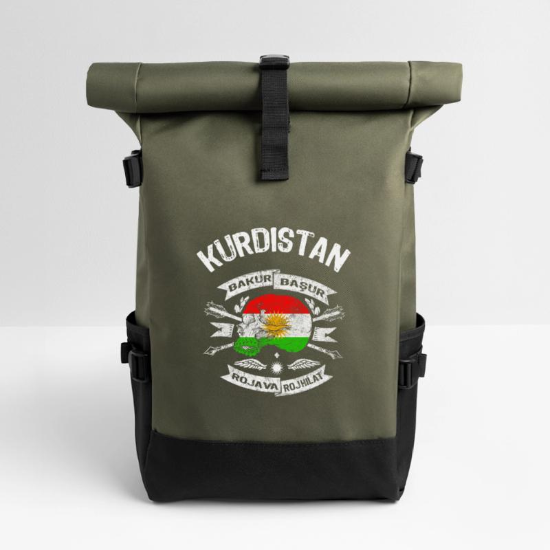 Drapeau du Kurdistan Bakur Bashur Rojava Rojhlt Newroz Sac à dos roll top