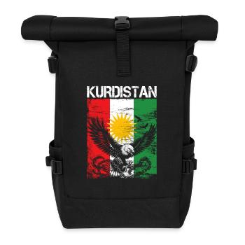 Kurdistan Flagge Bakur Bashur Rojava Rojhlt Newroz - Rolltop Rucksack - Schwarz - Vorne