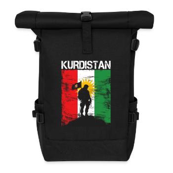 Drapeau du Kurdistan,Kurdistan,Syrie,Irak,Iran,Drapeau - Sac à dos roll top - noir - Devant