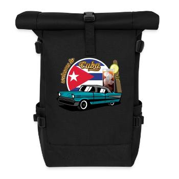 Cuba Cigare Voiture Rhum Libre Havana Souvenir rétro - Sac à dos roll top - noir - Devant