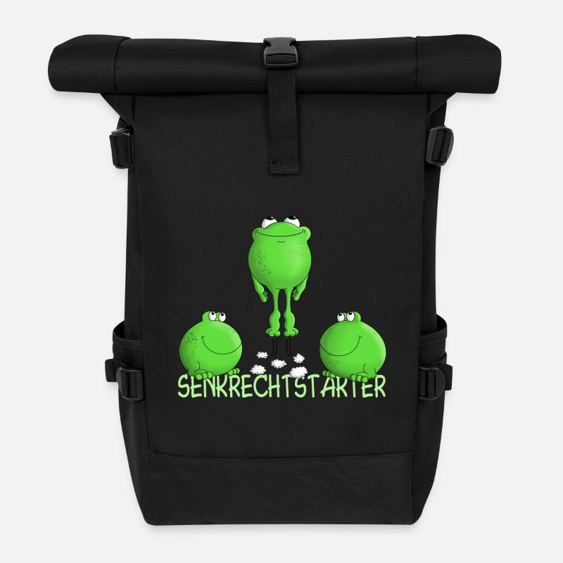 Start - Abheben - lustig - Rolltop Rucksack - Schwarz