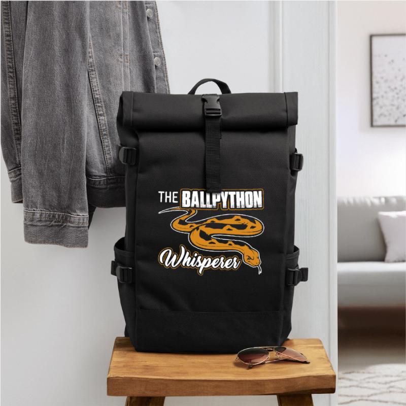 The Ball Python Whisperer Roll Top Backpack