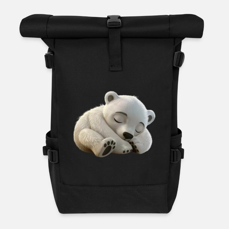 Eisbär - Rolltop Rucksack - Schwarz