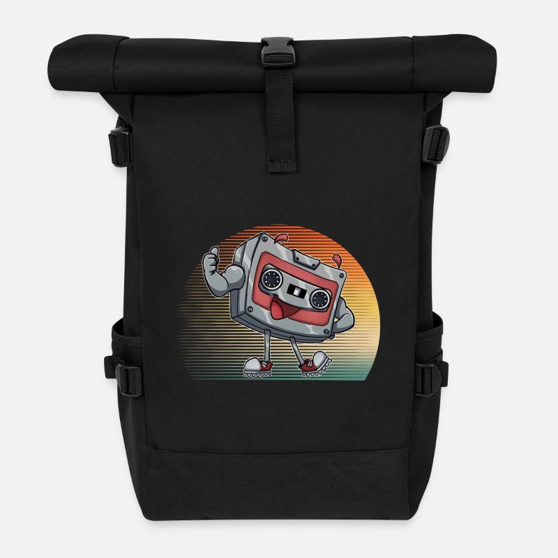 Kassette - Rolltop Rucksack - Schwarz