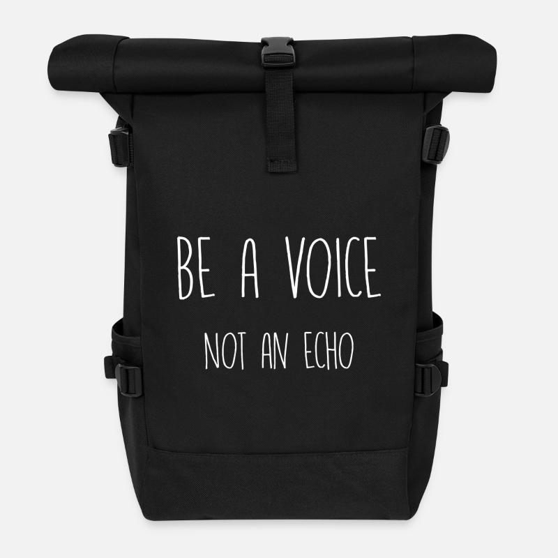be a voice not an echo - Rolltop Rucksack - Schwarz