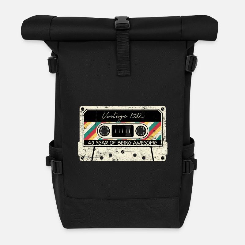 Millésime 1982 Cassette 40ème - Sac à dos roll top - noir