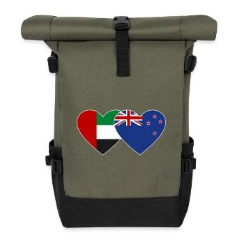 Émirats arabes unis Drapeau de la Nouvelle-Zélande - Sac à dos roll top - olive/noir - Devant