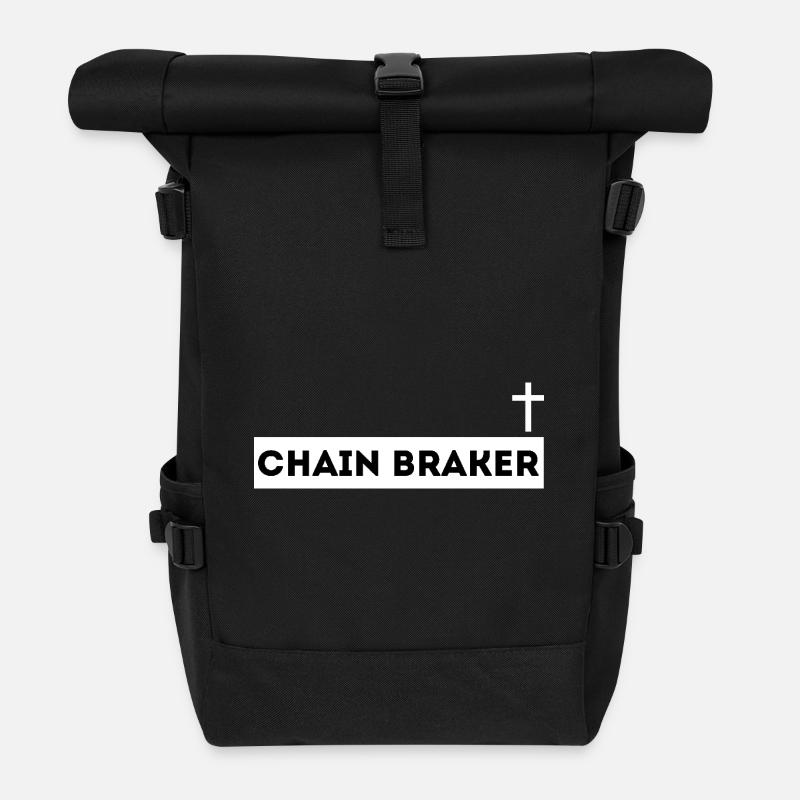 'Chainbreaker' – Faith-Based Clothes -Christianity - Roll Top Backpack - black