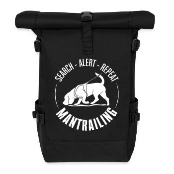 MANTRAILING Hundesport Suchhunde Hunde Hund - Rolltop Rucksack - Schwarz - Vorne