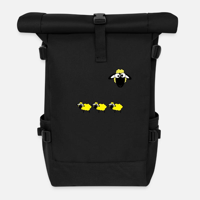 sheep color - Rolltop Rucksack - Schwarz
