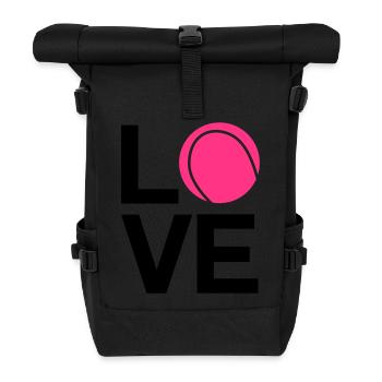 tennis_love - Sac à dos roll top - noir - Devant