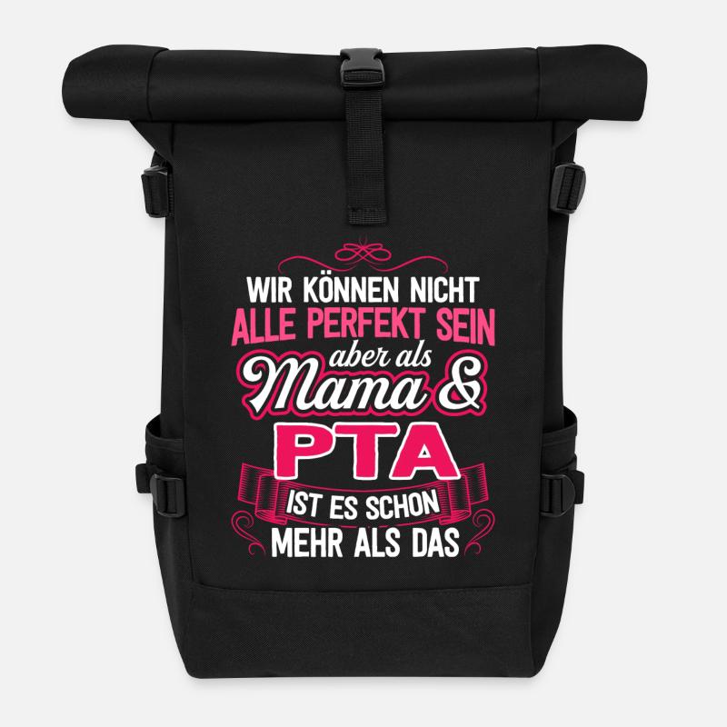 PTA - Mama - Rolltop Rucksack - Schwarz