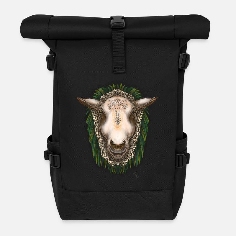 Zed das Schaf von Jon Ball - Rolltop Rucksack - Schwarz