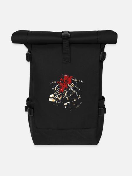 Sneaker - Rolltop Rucksack - Schwarz