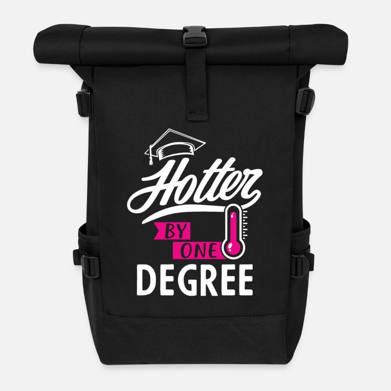 Hotter by one degree - Abschluss Absolvent Abitur - Rolltop Rucksack - Schwarz