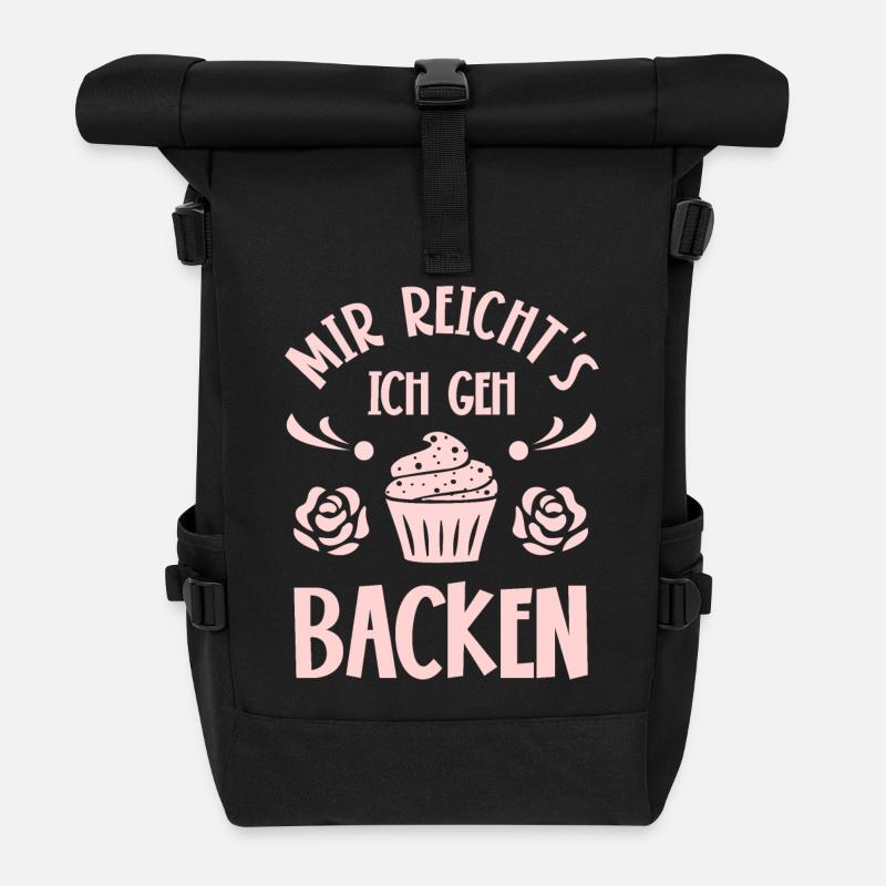 Backen Bäcker Bäckerin - Rolltop Rucksack - Schwarz