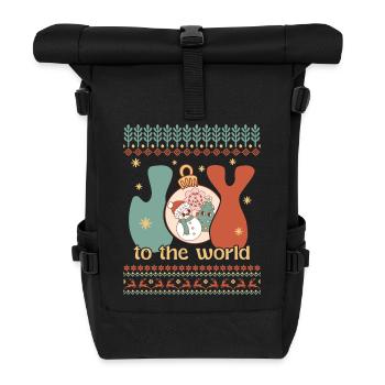 Ugly Christmas Sweater - Roll Top Backpack - black - Front