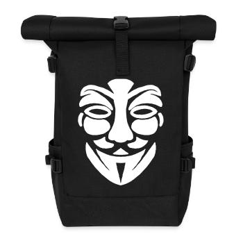 Anonymous face - Roll Top Backpack - black - Front
