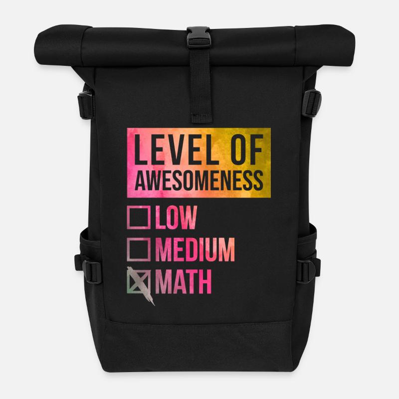 Mathématiques - Sac à dos roll top - noir