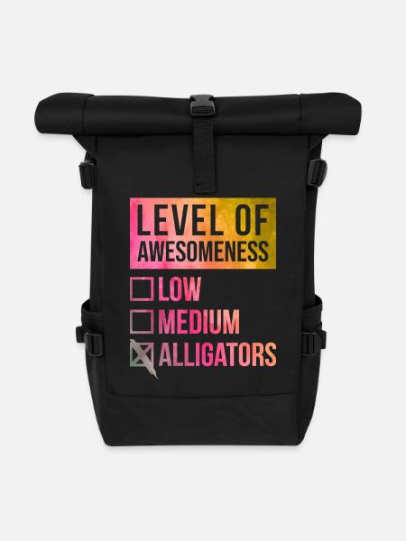 Alligator Alligator Alligator - Rolltop Rucksack - Schwarz