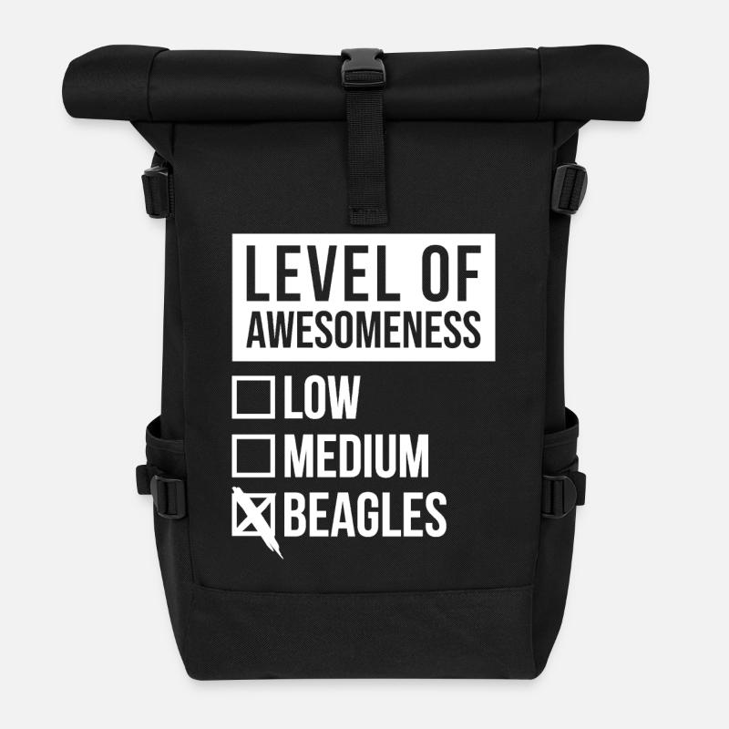 Beagle - Rolltop Rucksack - Schwarz