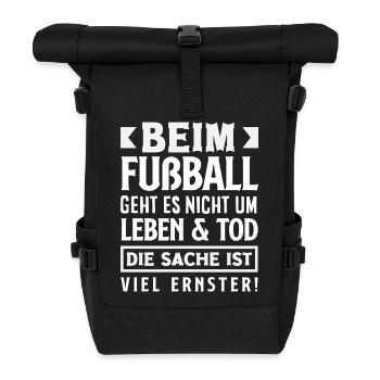Funny Football Football Fan Gift - Roll Top Backpack - black - Front