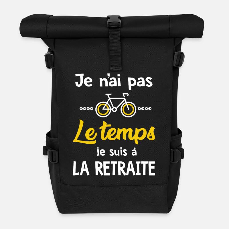 Fahrrad Ruhestand Geschenk Lustiger Radfahrer im Ruhestand - Rolltop Rucksack - Schwarz