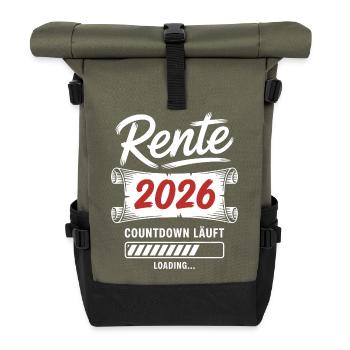 Pension 2026 countdown is on - Roll Top Backpack - olive/black - Front