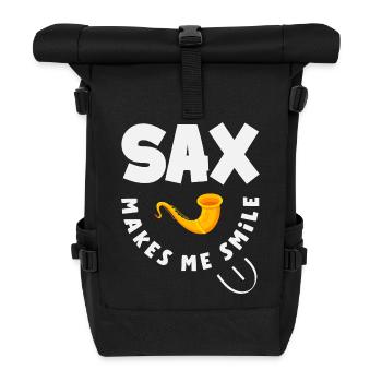 Saxofon - Rolltop Rucksack - Schwarz - Vorne