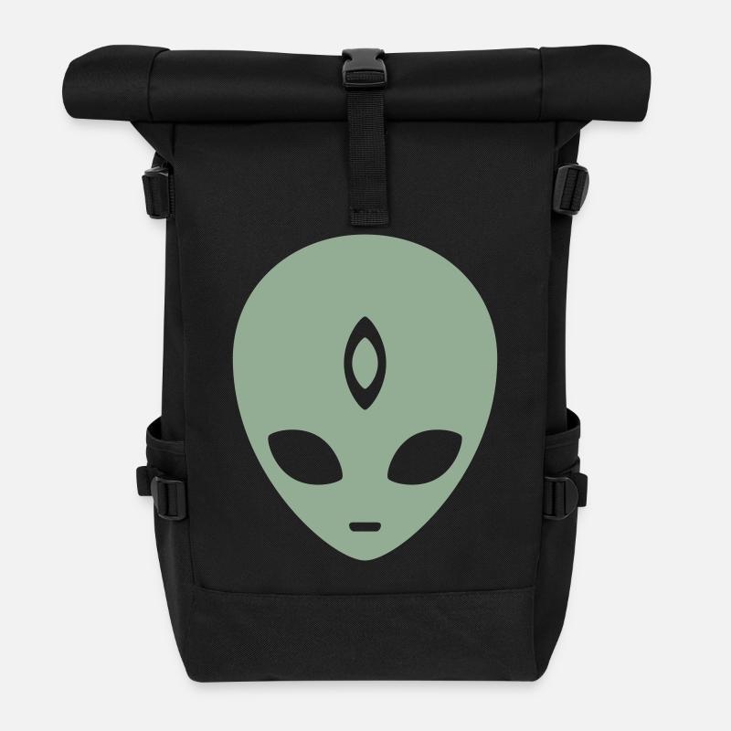 Alien Troisième Œil Minimaliste - Sac à dos roll top - noir