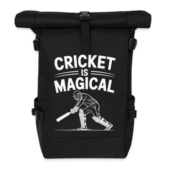 Lustiges Kricket Spruch Vintage Cricket Spiel - Rolltop Rucksack - Schwarz - Vorne