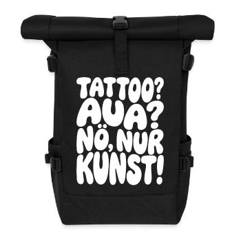 Tattoo? Ouch? No, only art - Roll Top Backpack - black - Front