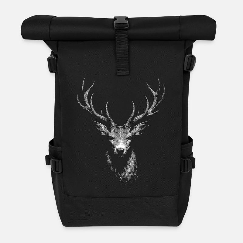 chevreuil - Sac à dos roll top - noir