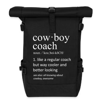 Cowboy Coach Definition Lustiges Western-Rodeo-Geschenk - Rolltop Rucksack - Schwarz - Vorne